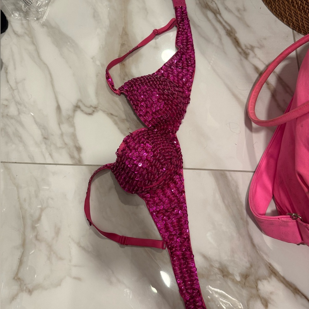 Pink Sequin Bralette